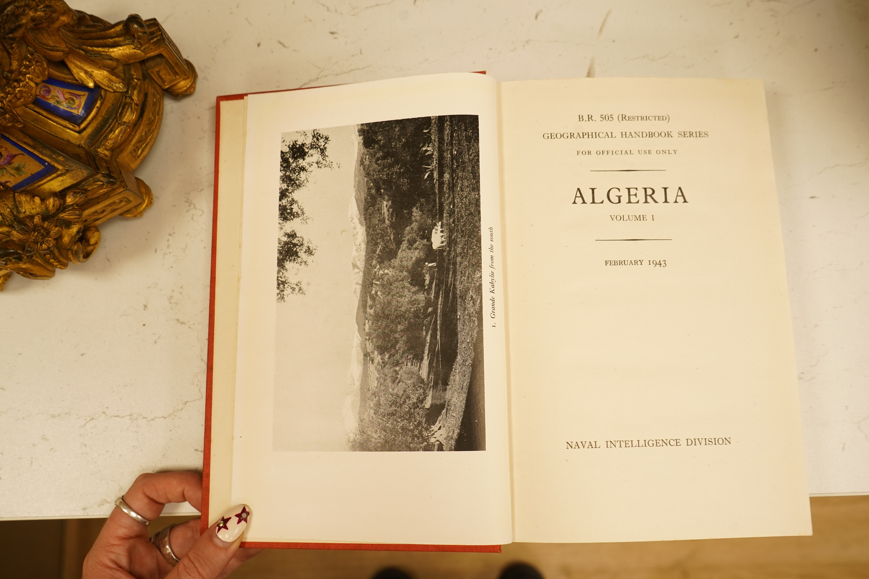 Naval Intelligence Division, Geographical Handbook Series - Western Arabia and the Red Sea (1 pocket map), 1946; Tunisia (1 pocket map), 1945; Algeria, 2 vols. (5 pocket maps), 1943-44. (4)